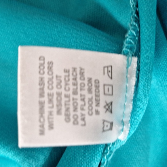 Tacera Bohemian Teal Lace Big Bell Sleeve Fairy Relaxed Fit Shift Dress Size 1X - Picture 14 of 15